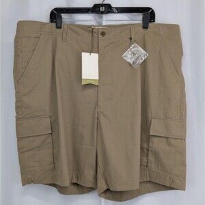 CUTTER & BUCK Mens Casual Cargo Shorts Brown Khaki Sz 44 B Style 06373 NWT